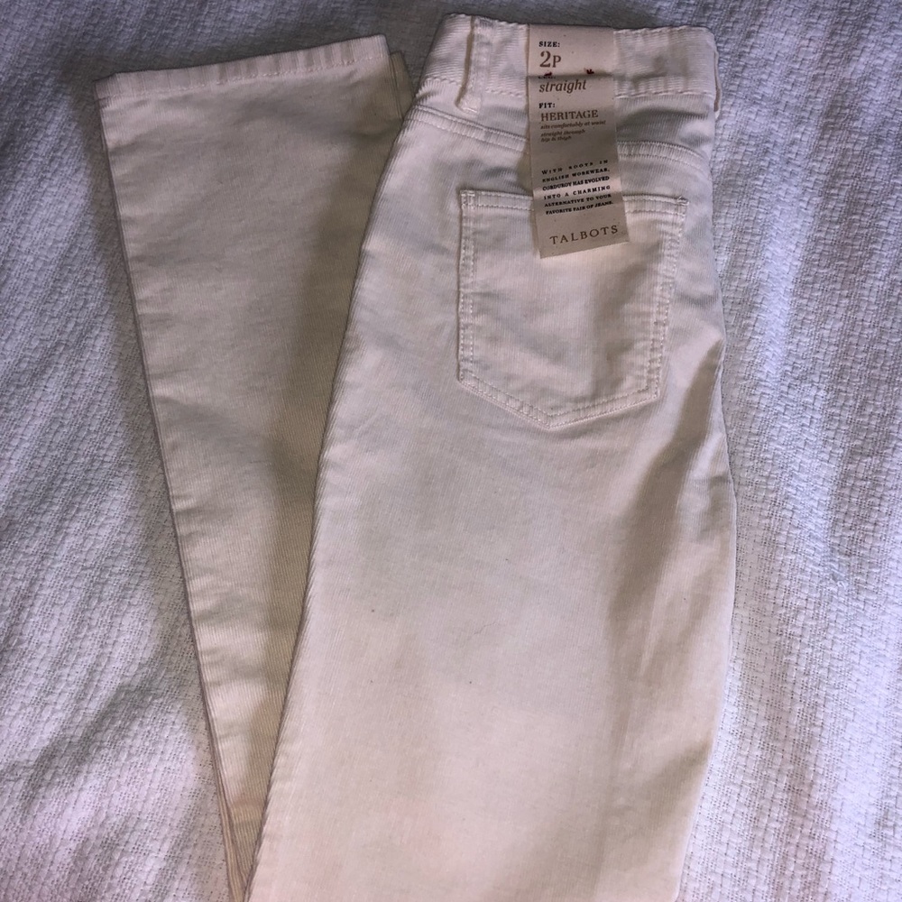 Talbots Cream Straight Leg Pants